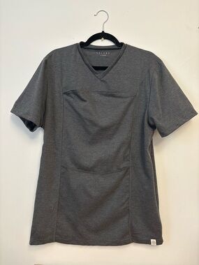 Lalabu Men's Grey V-Neck Short Sleeve Baby Carrying Shirt